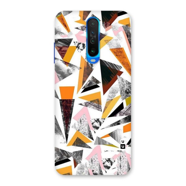 Abstract Sketchy Triangles Back Case for Poco X2