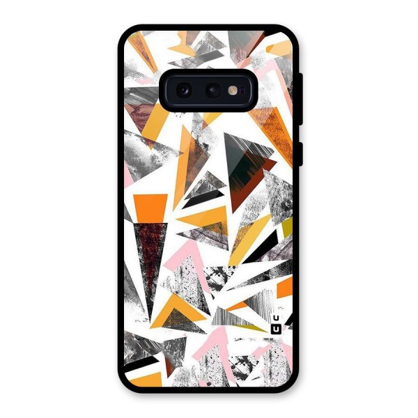 Abstract Sketchy Triangles Glass Back Case for Galaxy S10e