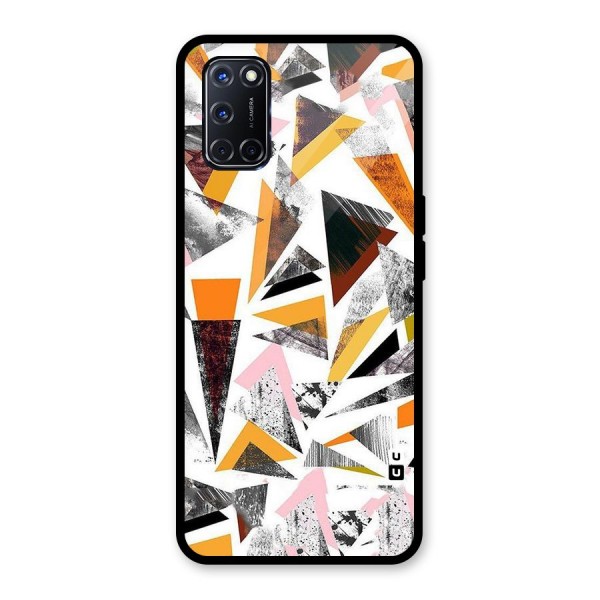 Abstract Sketchy Triangles Glass Back Case for Oppo A52