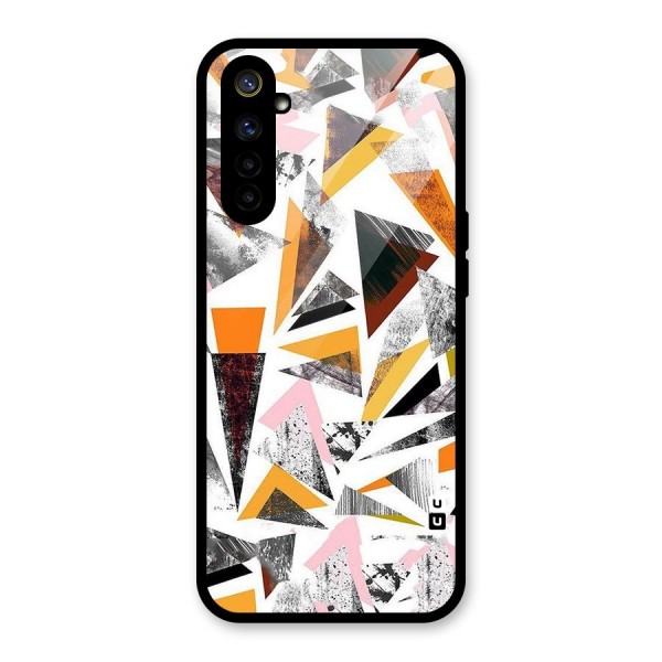 Abstract Sketchy Triangles Glass Back Case for Realme 6