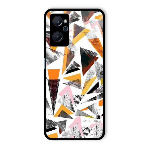 Abstract Sketchy Triangles Glass Back Case for Realme 9i