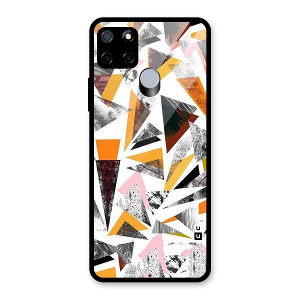 Abstract Sketchy Triangles Glass Back Case for Realme C15