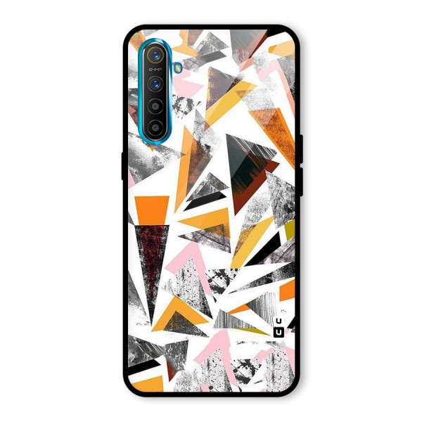 Abstract Sketchy Triangles Glass Back Case for Realme XT