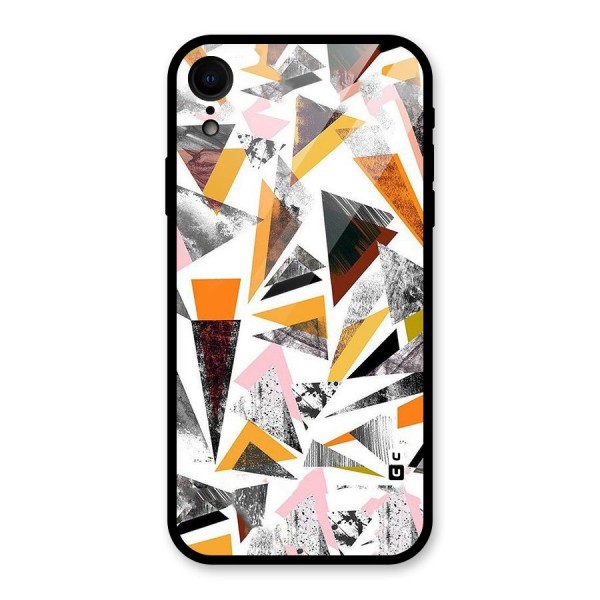 Abstract Sketchy Triangles Glass Back Case for XR