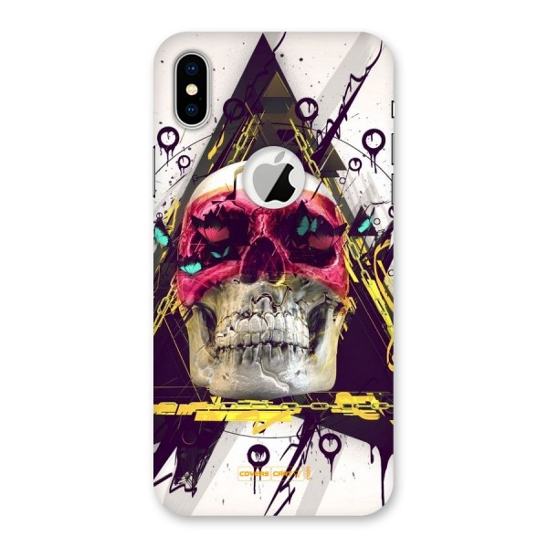 Abstract Skull Back Case for iPhone XS Logo Cut