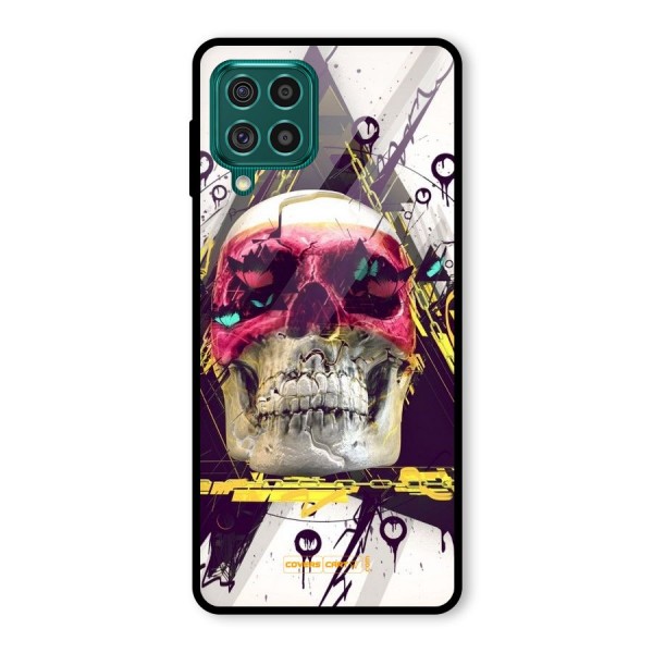 Abstract Skull Glass Back Case for Galaxy F62