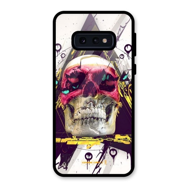 Abstract Skull Glass Back Case for Galaxy S10e