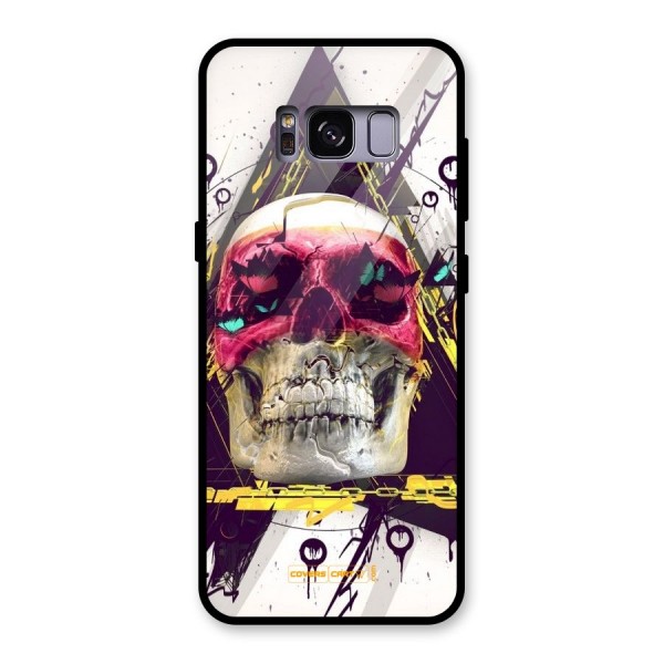 Abstract Skull Glass Back Case for Galaxy S8