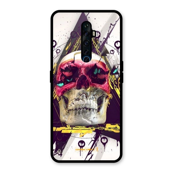 Abstract Skull Glass Back Case for Oppo Reno2 Z