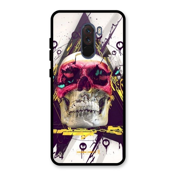 Abstract Skull Glass Back Case for Poco F1