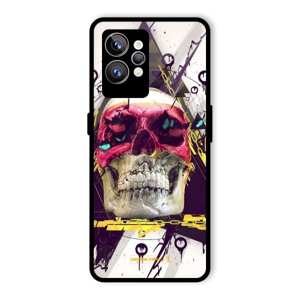 Abstract Skull Glass Back Case for Realme GT2 Pro