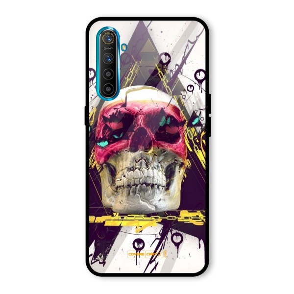 Abstract Skull Glass Back Case for Realme XT