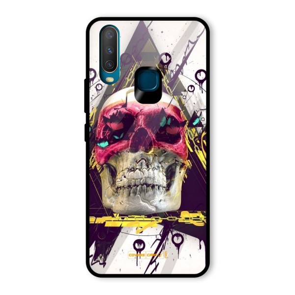 Abstract Skull Glass Back Case for Vivo Y15