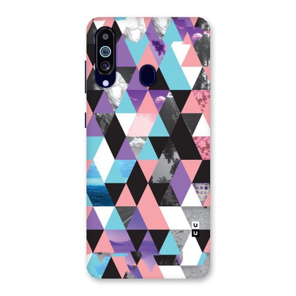 Abstract Splash Triangles Back Case for Galaxy A60