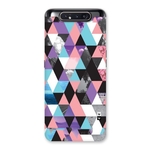 Abstract Splash Triangles Back Case for Galaxy A80