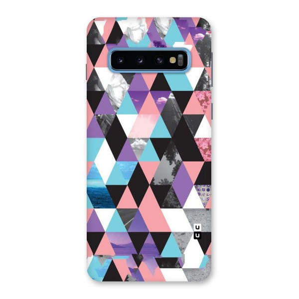 Abstract Splash Triangles Back Case for Galaxy S10