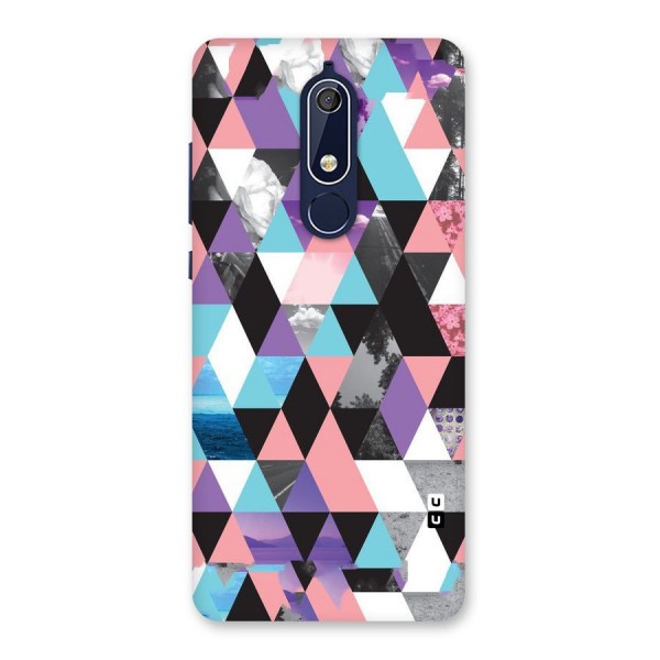 Abstract Splash Triangles Back Case for Nokia 5.1