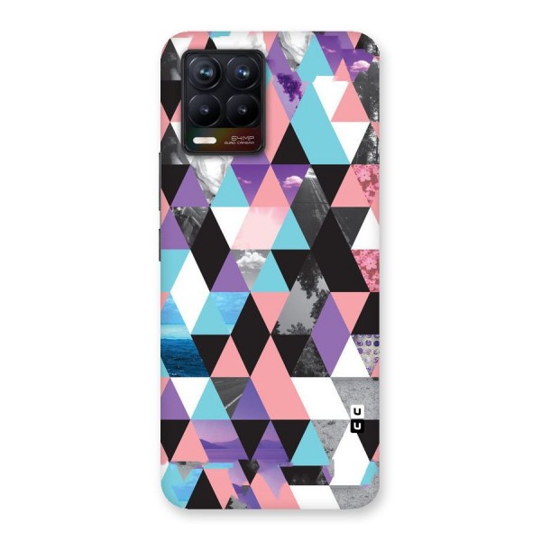 Abstract Splash Triangles Back Case for Realme 8