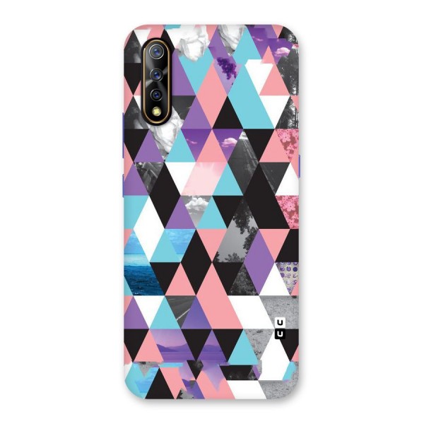 Abstract Splash Triangles Back Case for Vivo S1