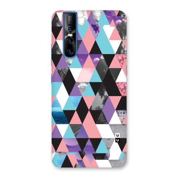 Abstract Splash Triangles Back Case for Vivo V15 Pro