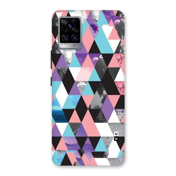 Abstract Splash Triangles Back Case for Vivo V20 Pro