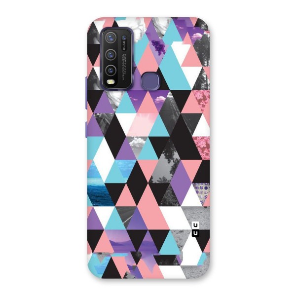 Abstract Splash Triangles Back Case for Vivo Y30