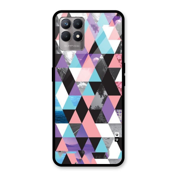 Abstract Splash Triangles Glass Back Case for Realme 8i