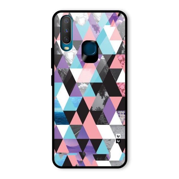 Abstract Splash Triangles Glass Back Case for Vivo Y12