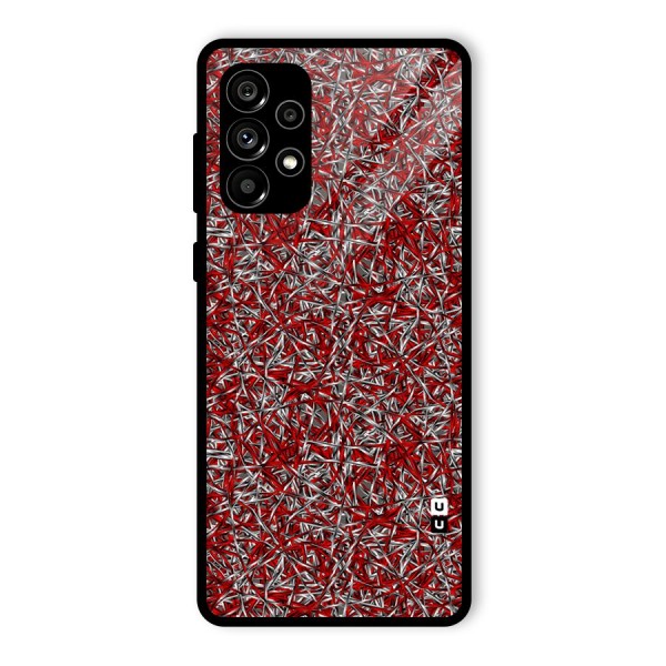 Abstract Threads Glass Back Case for Galaxy A73 5G