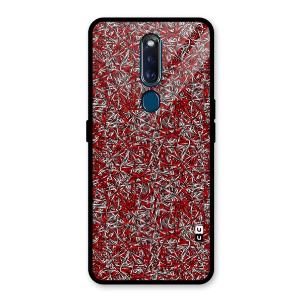 Abstract Threads Glass Back Case for Oppo F11 Pro