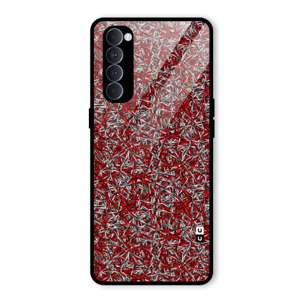 Abstract Threads Glass Back Case for Oppo Reno4 Pro