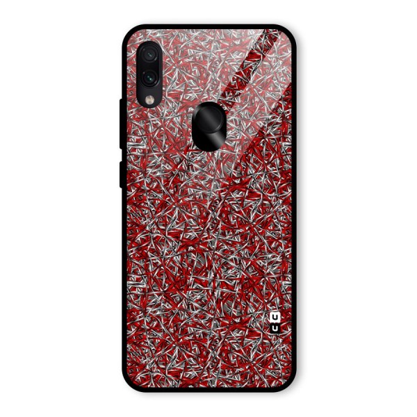 Abstract Threads Glass Back Case for Redmi Note 7