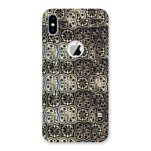 Abstract Tile Back Case for iPhone XS Logo Cut