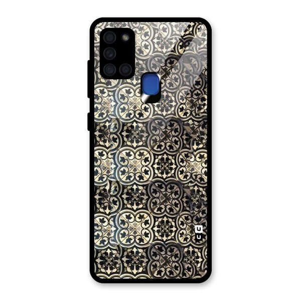 Abstract Tile Glass Back Case for Galaxy A21s