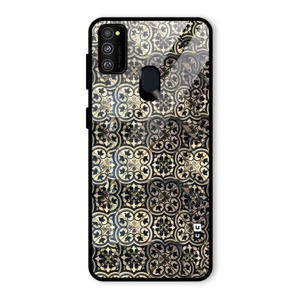 Abstract Tile Glass Back Case for Galaxy M21