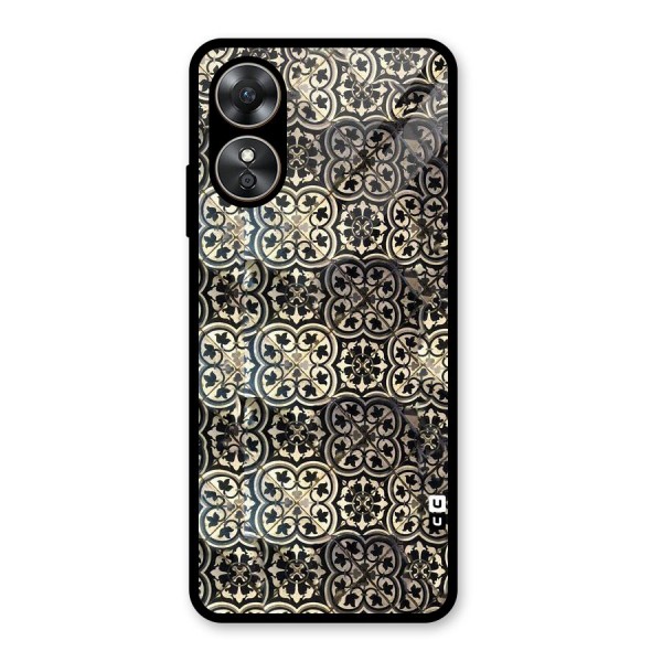 Abstract Tile Glass Back Case for Oppo A17