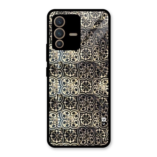 Abstract Tile Glass Back Case for Vivo V23 5G