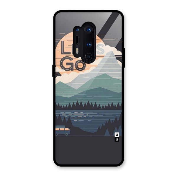 Abstract Travel Glass Back Case for OnePlus 8 Pro