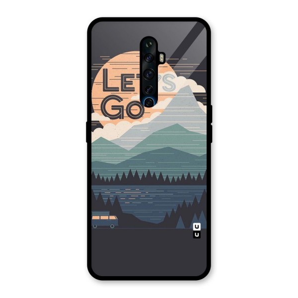 Abstract Travel Glass Back Case for Oppo Reno2 Z