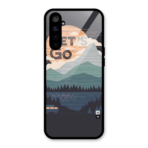 Abstract Travel Glass Back Case for Realme 6