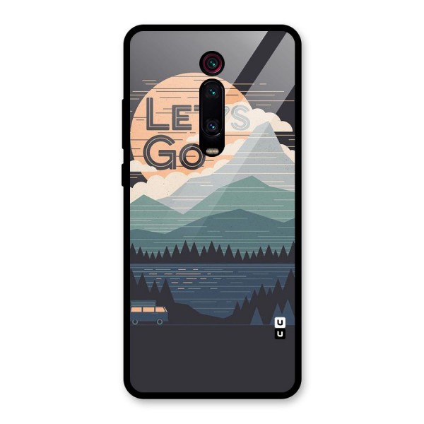 Abstract Travel Glass Back Case for Redmi K20 Pro