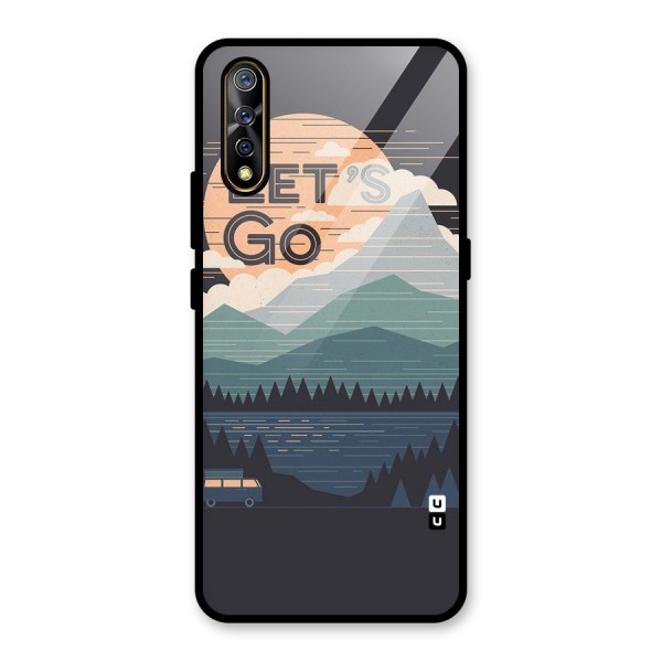 Abstract Travel Glass Back Case for Vivo Z1x