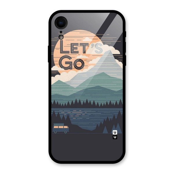 Abstract Travel Glass Back Case for XR