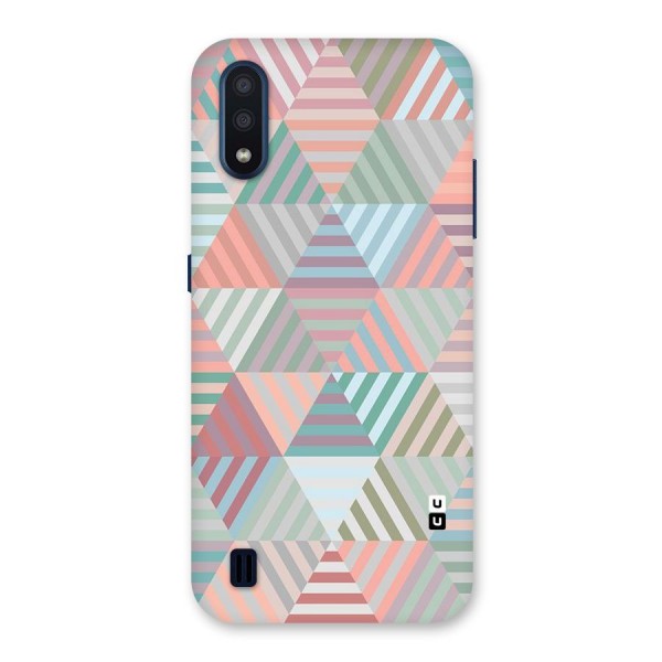 Abstract Triangle Lines Back Case for Galaxy M01