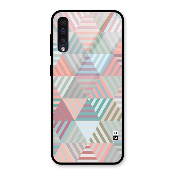 Abstract Triangle Lines Glass Back Case for Galaxy A50s