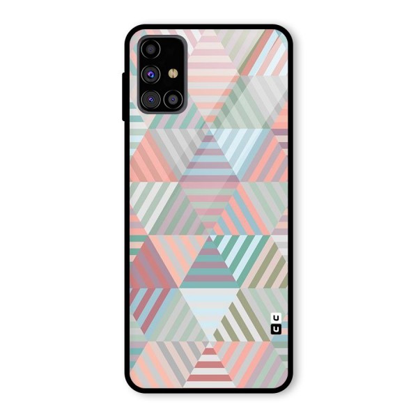 Abstract Triangle Lines Glass Back Case for Galaxy M31s