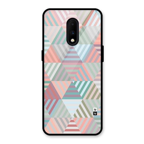 Abstract Triangle Lines Glass Back Case for OnePlus 7