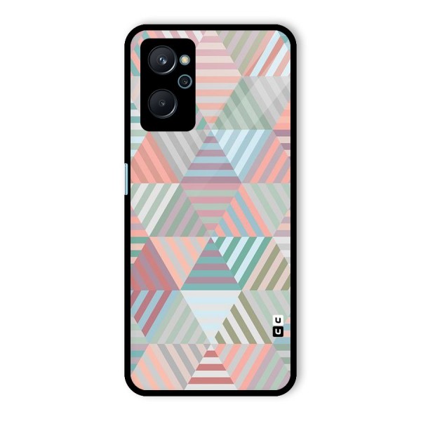 Abstract Triangle Lines Glass Back Case for Realme 9i