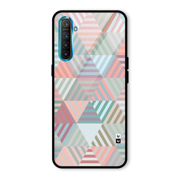 Abstract Triangle Lines Glass Back Case for Realme XT