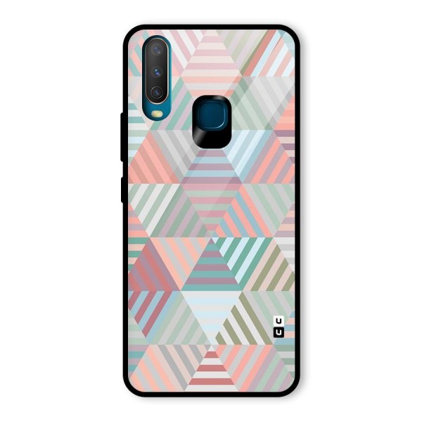 Abstract Triangle Lines Glass Back Case for Vivo Y15